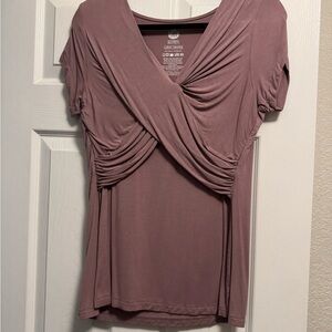 Kindred Bravely, Davy Maternity & Nursing Short Sleeve Top, Dusty Muave